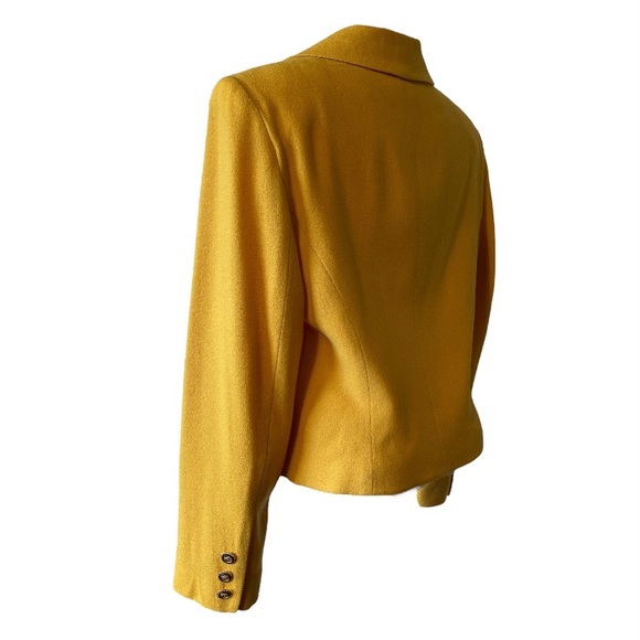 CASUAL CORNER / VINTAGE DOUBLE BREASTED BLAZER / SZ 8 / MARIGOLD / 100% WOOL EUC - Picture 3 of 6